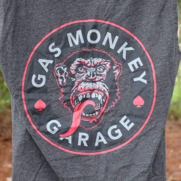 Gas Monkey Women’s Grey Hooded Muscle Tank, Size small - Picture 8 of 9